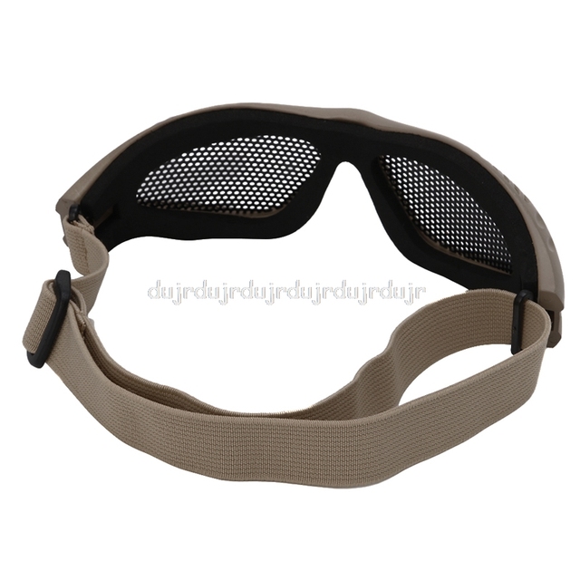 Okulary ochronne turystyczne z siatką przeciwmgłową Tactical Motorcycle Airsoft Eye Ju24 21 - metalowe okularyorazOkulary turystyczne z przeciwmgielną siatką Tactical Motorcycle Airsoft Eye Ju24 21 - metalowe - Wianko - 5