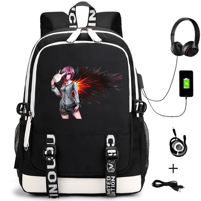 Unisex plecak Anime Tokyo Ghoul – codzienny towarzysz podróży, szkolny i na laptopa - Wianko - 2