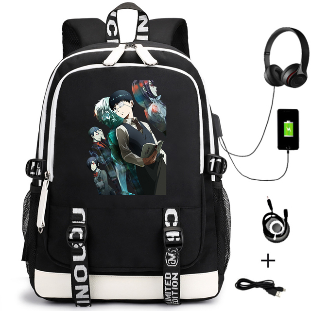 Unisex plecak Anime Tokyo Ghoul – codzienny towarzysz podróży, szkolny i na laptopa - Wianko - 6