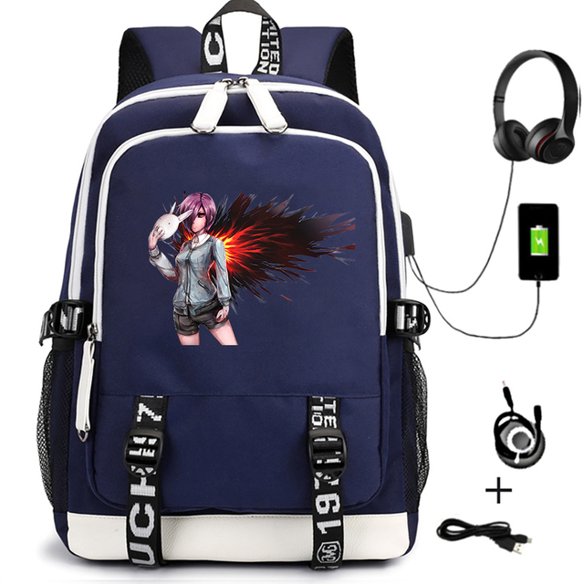 Unisex plecak Anime Tokyo Ghoul – codzienny towarzysz podróży, szkolny i na laptopa - Wianko - 5