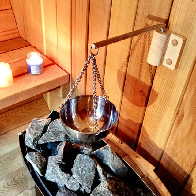 Sauna z nierdzewnej stali z miską zapachową i akcesoriami do olejków aromaterapeutycznych - Wianko - 4
