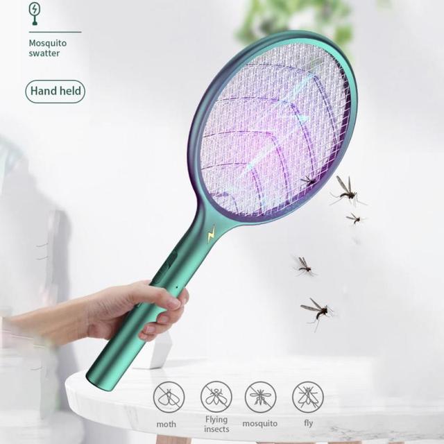 Lampa owadobójcza elektryczna USB Mosquito Zapper - zabójca komarów i much, akumulatorowy Fly Swatter dla domu - Wianko - 5