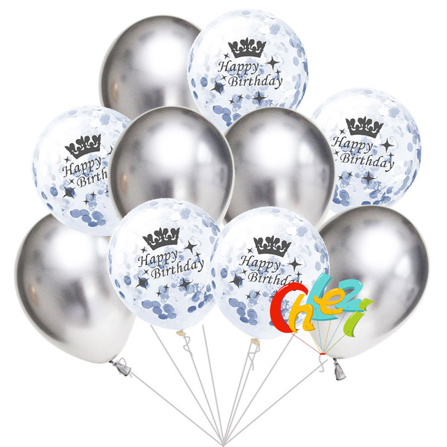 Partia 10 sztuk 12-calowych balonów z nadrukiem happy birthday na rocznicę 18, 21, 30, 40, 50 lub 60 - Wianko - 8