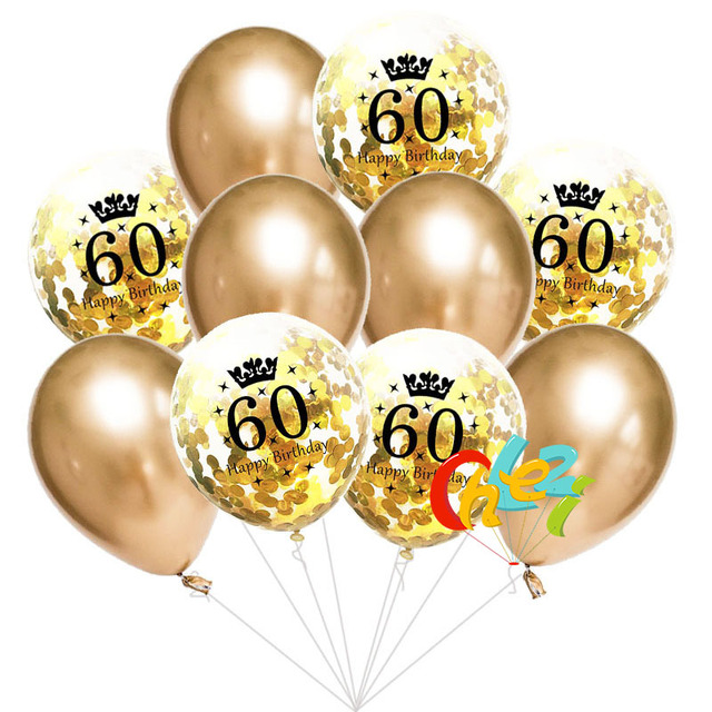 Partia 10 sztuk 12-calowych balonów z nadrukiem happy birthday na rocznicę 18, 21, 30, 40, 50 lub 60 - Wianko - 7