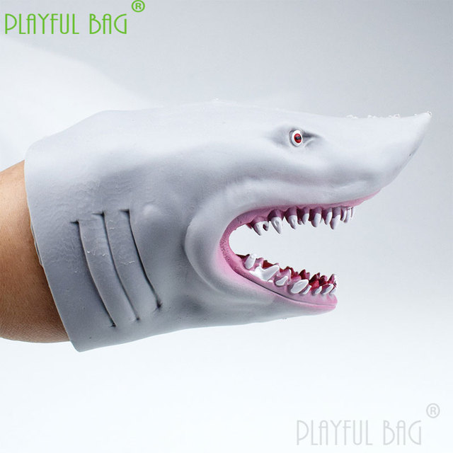 Lalka rekin TPR wisząca na rękawicy - zabawka dekompresyjna na Halloween i Boże Narodzenie - Wianko - 1