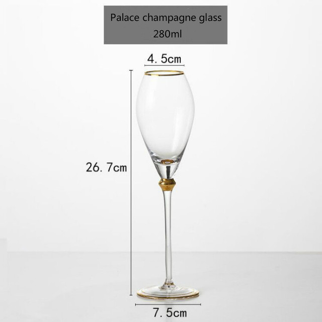 Kieliszki do wina z najwyższej klasy złotą folią, 200-400ml - prezent gospodarstwa domowego - Wianko - 5