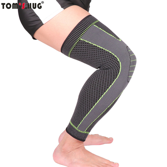 Antypoślizgowe i ciepłe ściągacze na kolana legginsy sportowe długie, zielone - 1 sztuka - Wianko - 6