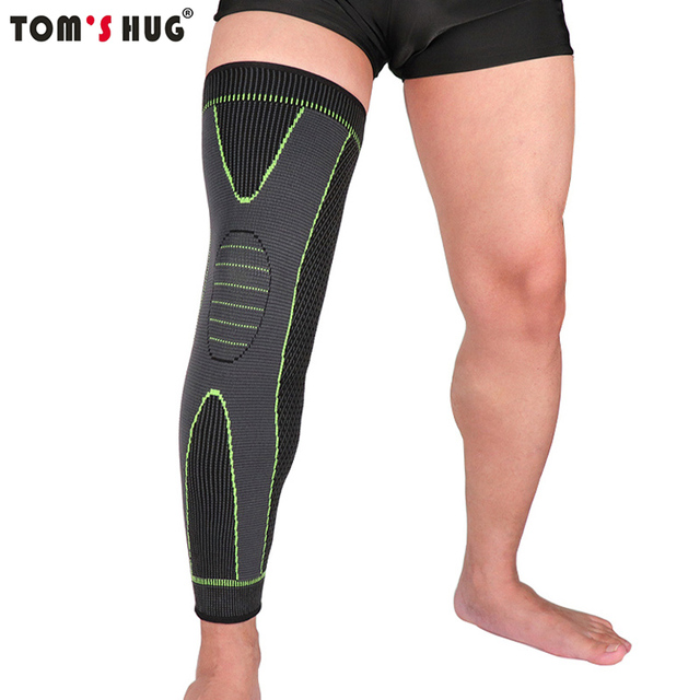 Antypoślizgowe i ciepłe ściągacze na kolana legginsy sportowe długie, zielone - 1 sztuka - Wianko - 2
