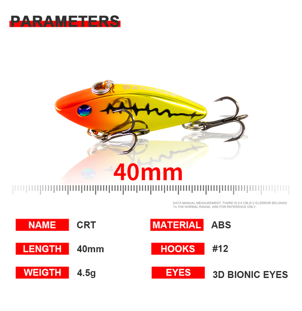 Zestaw 5 małych lipless crankbaits Banshee, przynęty tonące Wobblers, idealne dla okonia, szczupaka i pstrąga - Vib, sztuczne Cicada grzechotka - Wianko - 5