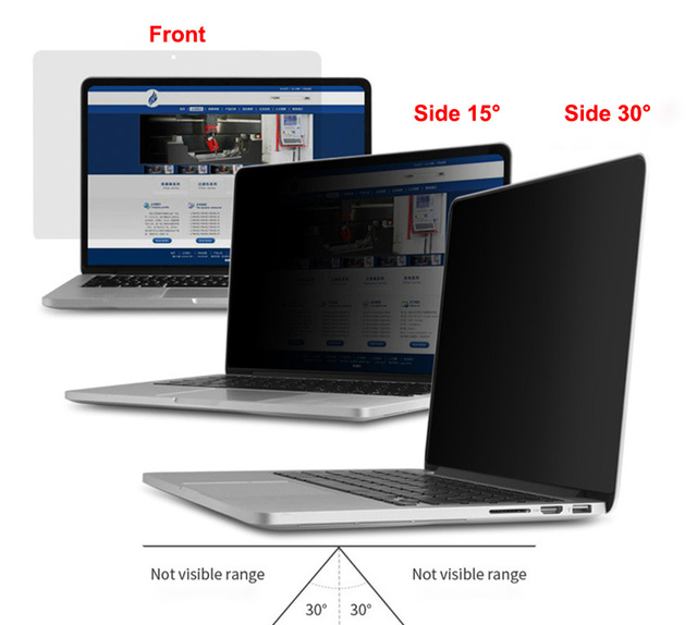 Folia ochronna na ekran do laptopa 14.6 Cal 16:9 + filtr prywatyzujący + Anti-glare Screen Protector 310mm x 174mm, darmowa wysyłka - Wianko - 3