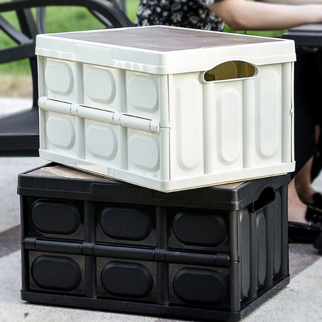 Duży, zagęszczony składany pojemnik do przechowywania z pokrywką - idealny na dom, podróż, piknik i kemping - Wianko - 5
