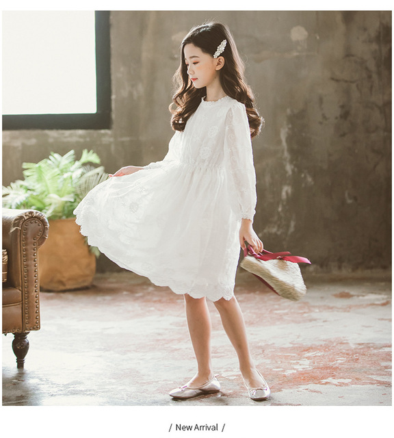 Biała sukienka Tutu z długimi rękawami i koronką - idealna na wiosenne śluby - Wianko - 10