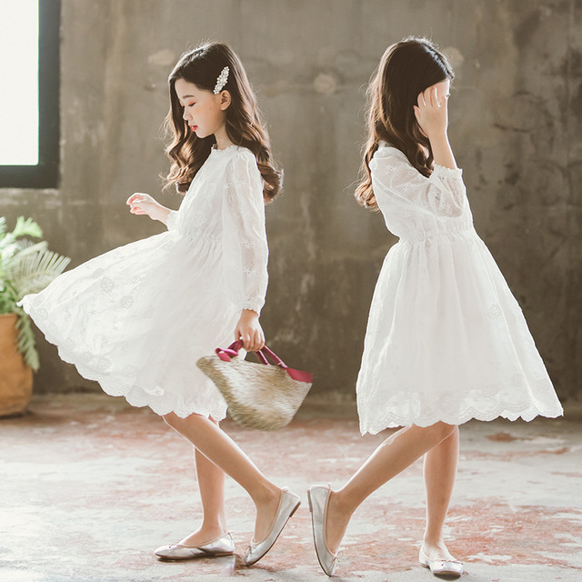 Biała sukienka Tutu z długimi rękawami i koronką - idealna na wiosenne śluby - Wianko - 4