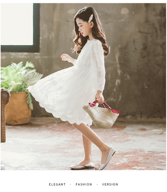 Biała sukienka Tutu z długimi rękawami i koronką - idealna na wiosenne śluby - Wianko - 7