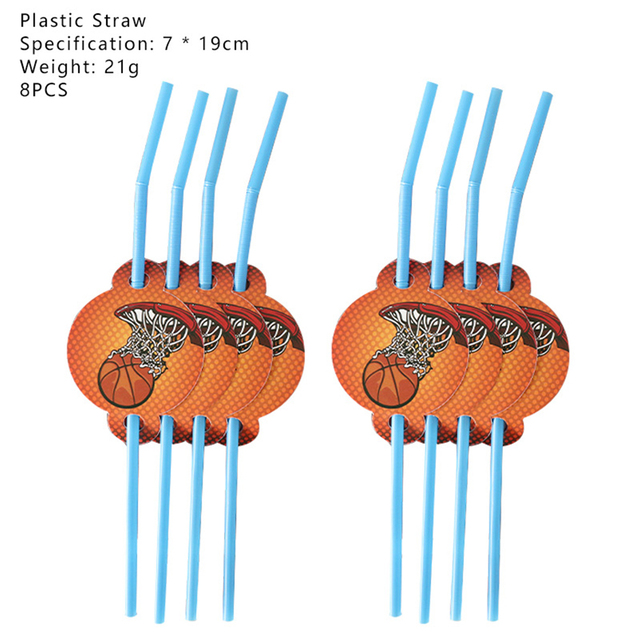 Jednorazowe zastawy stołowe na imprezę tematyczną koszykówka - zestaw serwetek i ozdobna wykończenie tortu, idealne dla młodego entuzjasty sportu - Wianko - 5