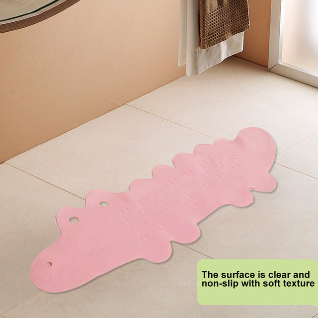Mata do kąpieli antypoślizgowa Cute Cartoon krokodyl, długa, dla dzieci - Wianko - 6