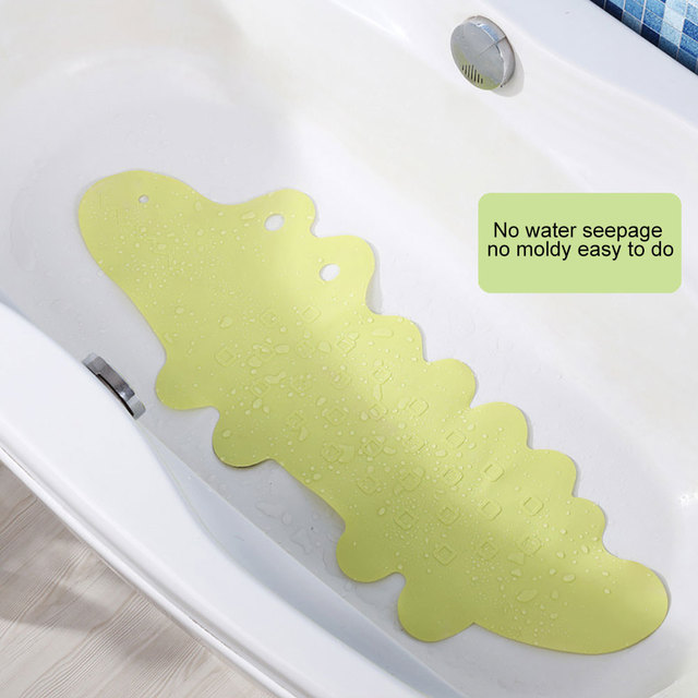 Mata do kąpieli antypoślizgowa Cute Cartoon krokodyl, długa, dla dzieci - Wianko - 5