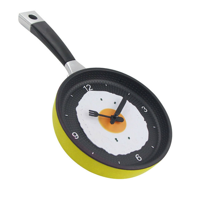 Nowy zegar ścienny z patelnią - dekoracja kuchenna z widelcem i nożem - Wianko - 7