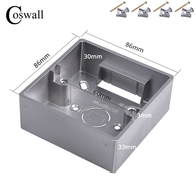 Coswall 86 - zewnętrzny box montażowy do płyt gipsowo-kartonowych, kolor: biały/czarny/szary - Wianko - 3