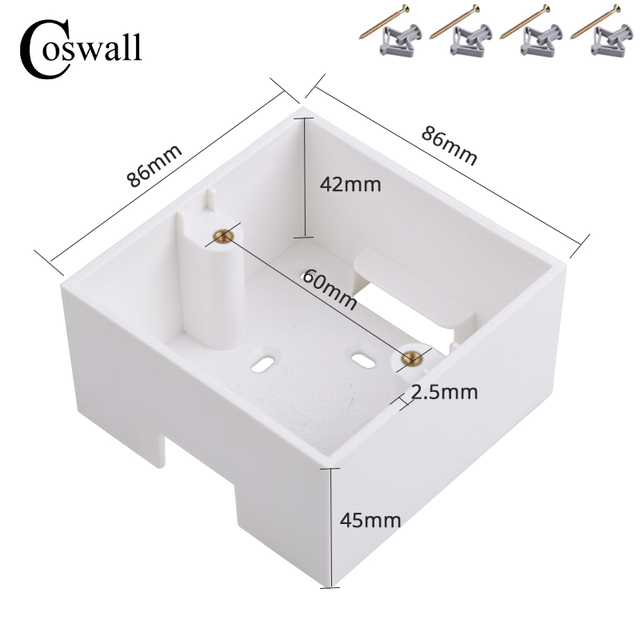 Coswall 86 - zewnętrzny box montażowy do płyt gipsowo-kartonowych, kolor: biały/czarny/szary - Wianko - 5
