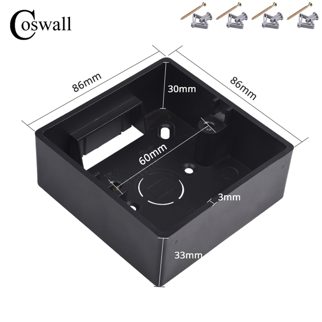 Coswall 86 - zewnętrzny box montażowy do płyt gipsowo-kartonowych, kolor: biały/czarny/szary - Wianko - 4