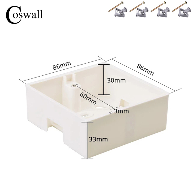 Coswall 86 - zewnętrzny box montażowy do płyt gipsowo-kartonowych, kolor: biały/czarny/szary - Wianko - 2