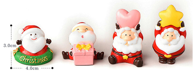Figurka Zwierzątka Cartoon Santa Snowman dla Dzieci - Dekoracja Tortu, Prezent, Zabawka - Wianko - 5