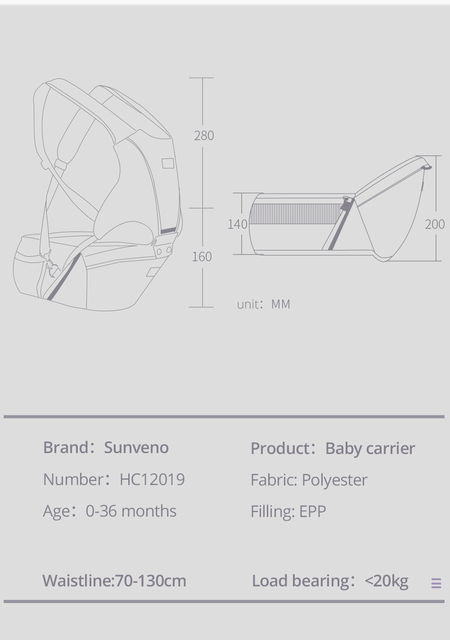 Nosidełko ergonomiczne dla niemowląt Hipseat - nosidełko i kangur w jednym (0-24 miesiące) - Wianko - 12