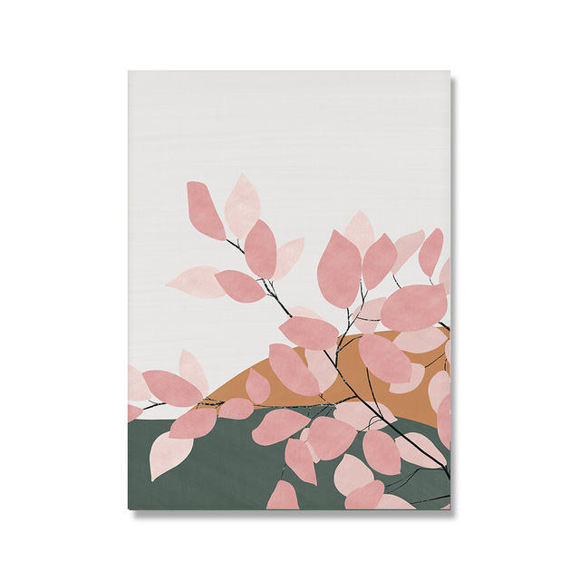 Abstrakcyjny różowy obraz ścienny na płótnie z motywem minimalistycznego łoś- Nordic plakat do dekoracji salonu i sypialni - Wianko - 5