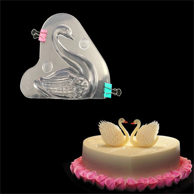 Forma do ciasta DIY 3D w kształcie przezroczystego łabędzia buta z tworzywa sztucznego do dekorowania, pieczenia, cukierków, galaretek i deserów - narzędzie kuchenne - Wianko - 1