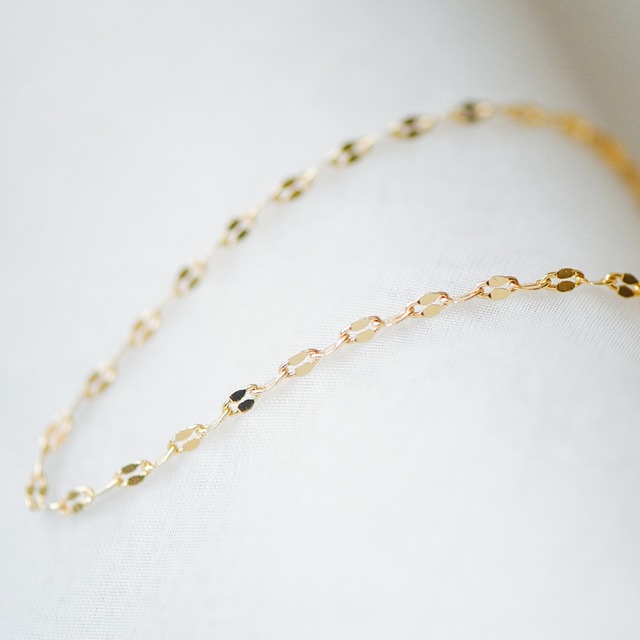 Złoty płaski kabel łańcuszkowy 1.5/2.2 mm, 18K pozłacany mosiądz, owalne połączone łańcuszki do tworzenia biżuterii DIY (nr LK-163) - Wianko - 6