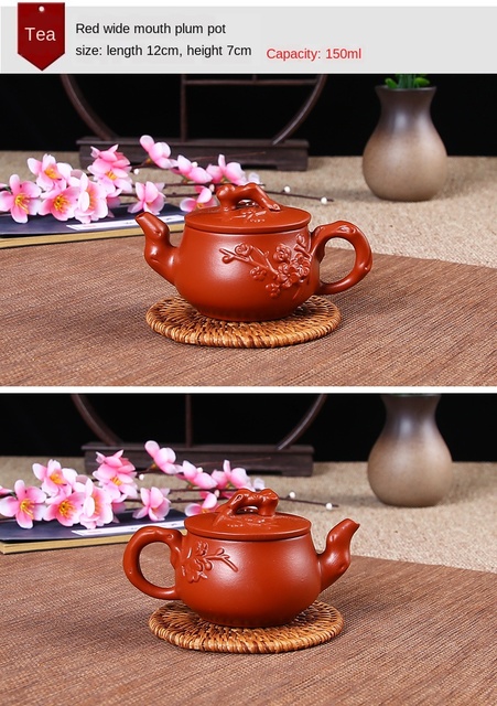 Garnek do herbaty z gliny purpurowej, mała pojemność, ręcznie wykonany - Xishi Pot Yixing Handmade - Wianko - 22
