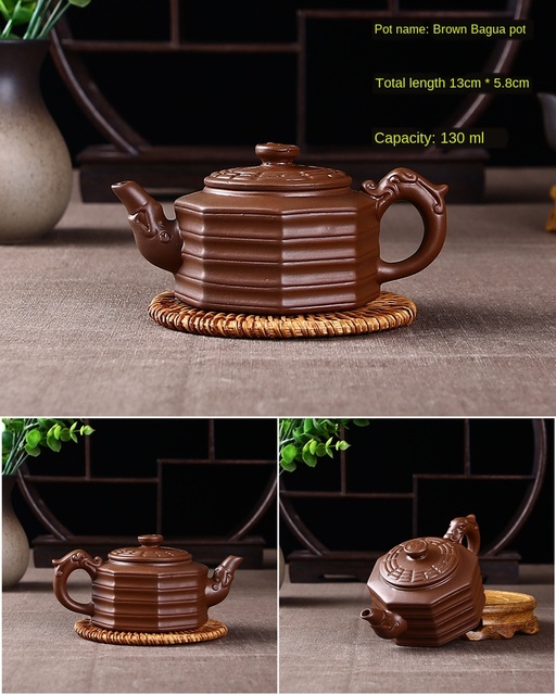 Garnek do herbaty z gliny purpurowej, mała pojemność, ręcznie wykonany - Xishi Pot Yixing Handmade - Wianko - 35