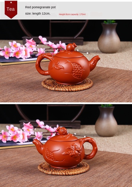 Garnek do herbaty z gliny purpurowej, mała pojemność, ręcznie wykonany - Xishi Pot Yixing Handmade - Wianko - 13