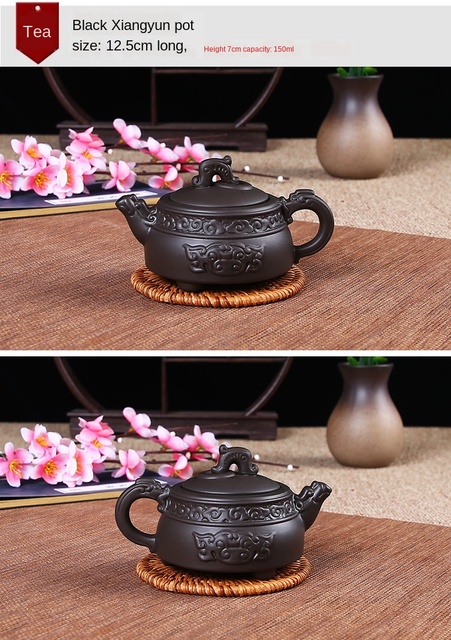 Garnek do herbaty z gliny purpurowej, mała pojemność, ręcznie wykonany - Xishi Pot Yixing Handmade - Wianko - 6