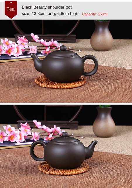 Garnek do herbaty z gliny purpurowej, mała pojemność, ręcznie wykonany - Xishi Pot Yixing Handmade - Wianko - 8