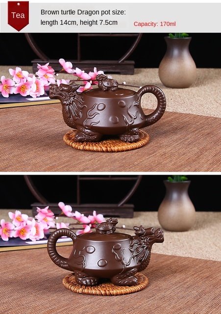 Garnek do herbaty z gliny purpurowej, mała pojemność, ręcznie wykonany - Xishi Pot Yixing Handmade - Wianko - 11