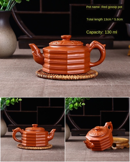 Garnek do herbaty z gliny purpurowej, mała pojemność, ręcznie wykonany - Xishi Pot Yixing Handmade - Wianko - 31
