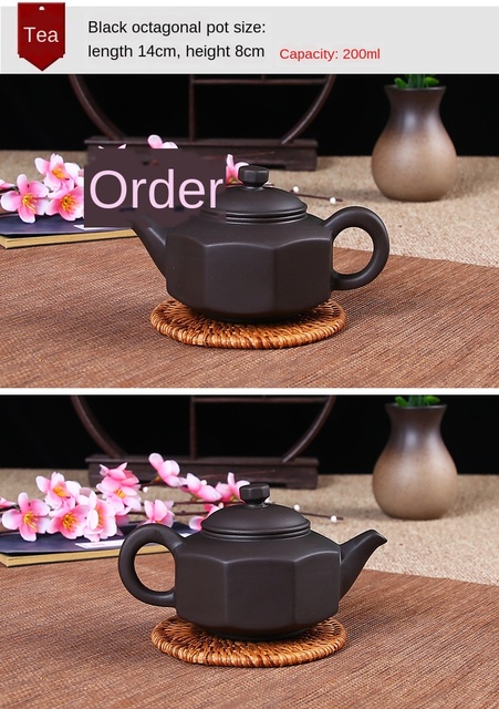 Garnek do herbaty z gliny purpurowej, mała pojemność, ręcznie wykonany - Xishi Pot Yixing Handmade - Wianko - 16