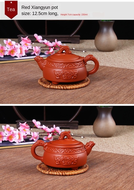 Garnek do herbaty z gliny purpurowej, mała pojemność, ręcznie wykonany - Xishi Pot Yixing Handmade - Wianko - 7