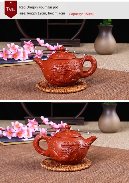 Garnek do herbaty z gliny purpurowej, mała pojemność, ręcznie wykonany - Xishi Pot Yixing Handmade - Wianko - 20