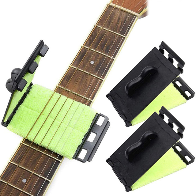 Gitara podstrunnica String Cleaner - narzędzie do utrzymania basowych strun, idealne do ukulele, wykonane z polskiej tkaniny - Wianko - 3