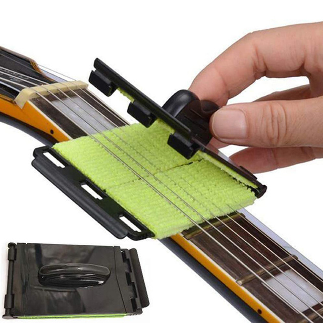 Gitara podstrunnica String Cleaner - narzędzie do utrzymania basowych strun, idealne do ukulele, wykonane z polskiej tkaniny - Wianko - 7
