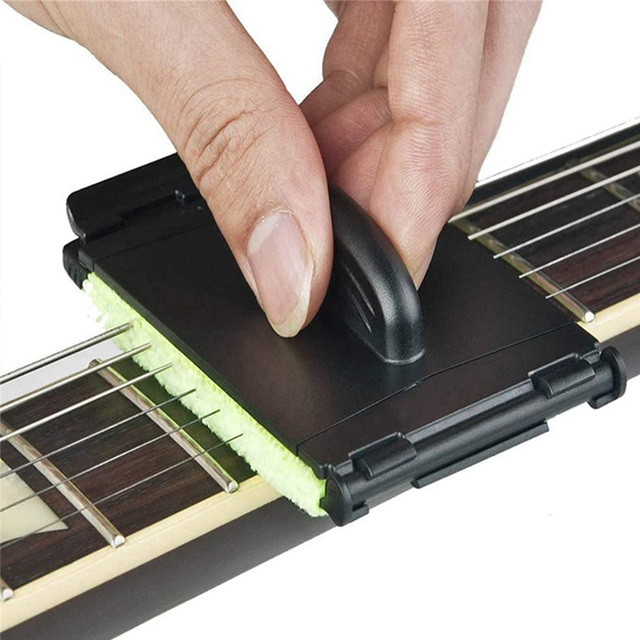 Gitara podstrunnica String Cleaner - narzędzie do utrzymania basowych strun, idealne do ukulele, wykonane z polskiej tkaniny - Wianko - 5