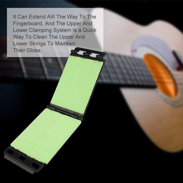 Gitara podstrunnica String Cleaner - narzędzie do utrzymania basowych strun, idealne do ukulele, wykonane z polskiej tkaniny - Wianko - 8