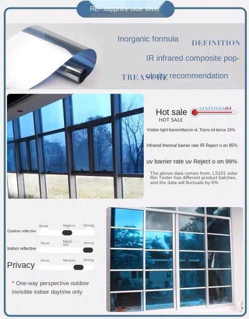 Folia okienna anty-ultrafioletowa z witrażem dekoracyjnym, zapewniająca prywatność, matowa, samoprzylepna klejąca kalkomania - Wianko - 12