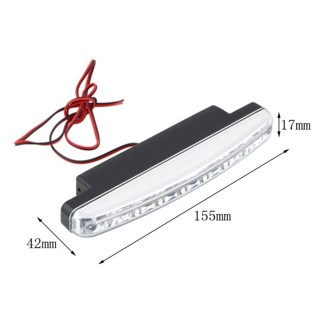 Światło do jazdy dziennej samochodowe LED 12V 8Led białe wodoodporne lampy przeciwmgielne Car Styling - Wianko - 8