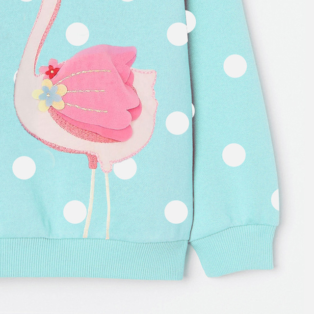 Bluza dla dzieci Little Maven Baby Girl z aplikacją ze zwierzątkiem, jesienna kolekcja 2021, kolor niebieskawy, rozmiar 2-7 lat - Wianko - 12