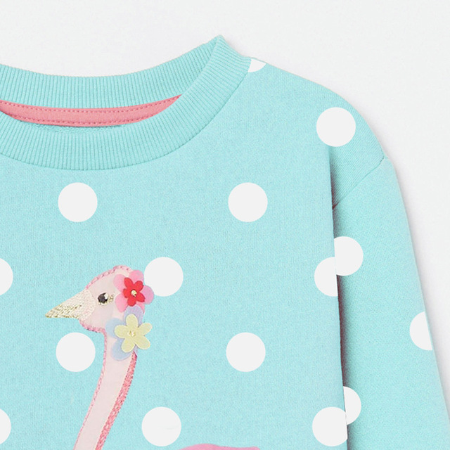 Bluza dla dzieci Little Maven Baby Girl z aplikacją ze zwierzątkiem, jesienna kolekcja 2021, kolor niebieskawy, rozmiar 2-7 lat - Wianko - 11