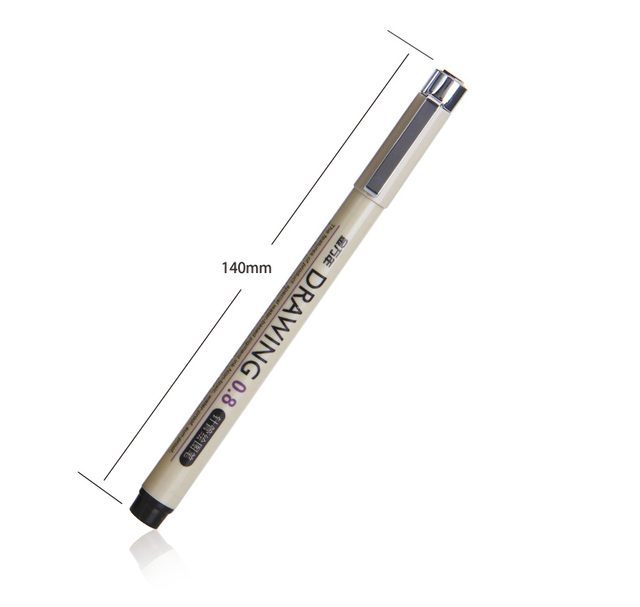 8 sztuk/paczka Pigma Micron - czarny długopis z atramentem pigmentowym, idealny do rysowania, szkicowania i pisania - Hook Art Pen - Wianko - 2